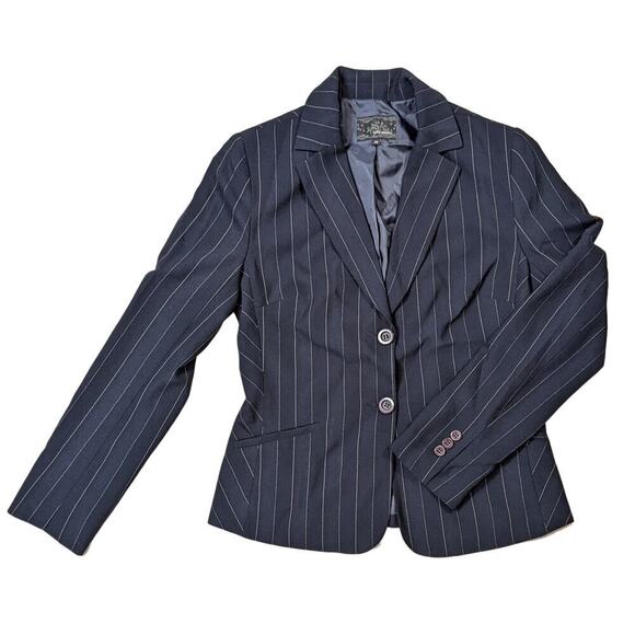 Luigi Bertolli Navy Pinstriped Jacket - Picture 1 of 5